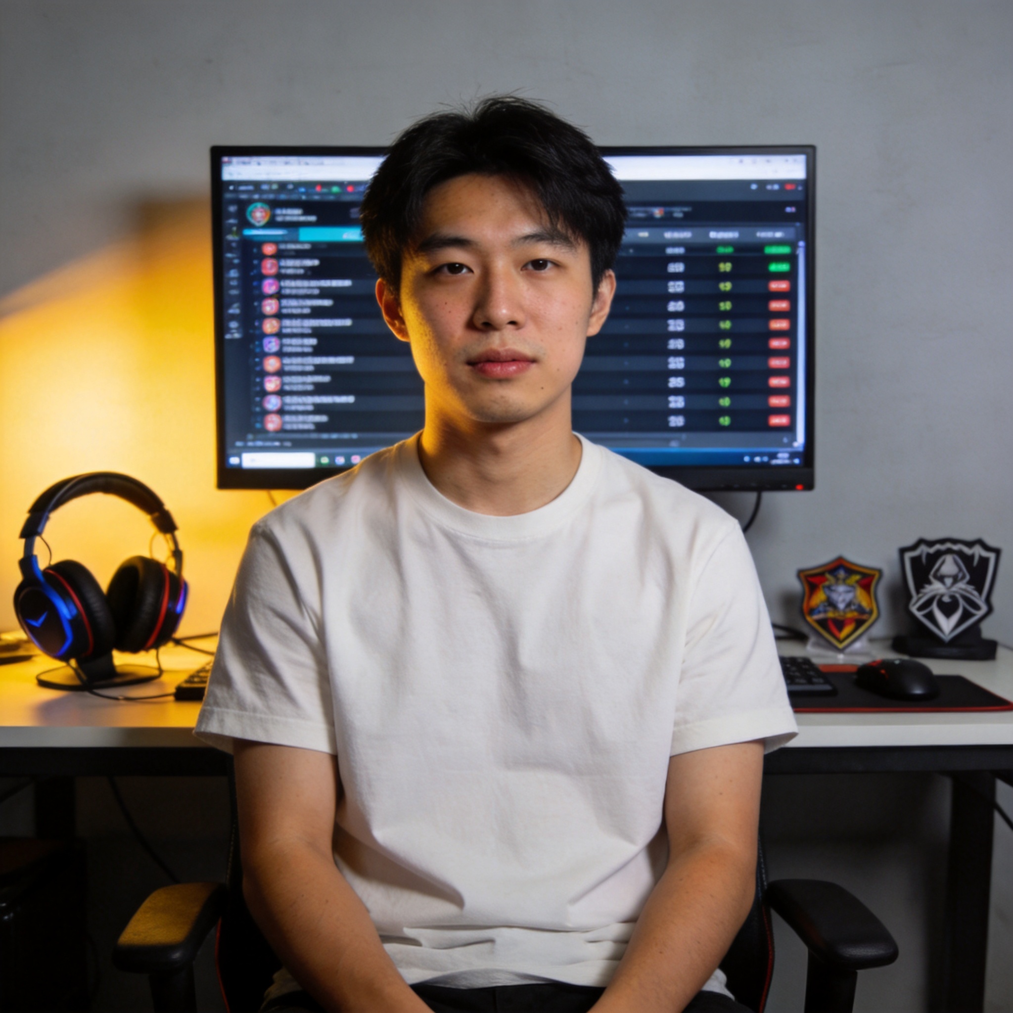 数据爱好者在电脑前查看赛事统计信息